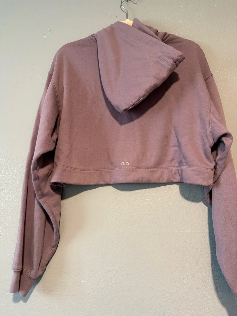ALO Yoga Cropped Hoodie in Lavender size XS
